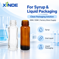 Botol Sirup Kaca XINDE 500ml Botol Tablet Kaca Amber untuk Penggunaan Farmasi atau Kosmetik