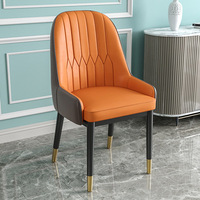 Nordique Maroc Chaises De Salle À Manger Moderne Lumière De Luxe En Métal Salon Chaises Dressing Tabouret Haute Élastique Éponge Meubles De Maison