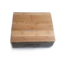 Bureau d'ordinateur portable en bois peint avec boîte de rangement, bureau d'ordinateur portable avec boîte en bois avec coussin pouf