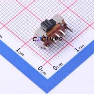 SK-22D02-2 Slide Switch Through hole Component (THT) Switch Rectangle Pin Header PC Pin Right Angle Insert 300mA - Product Image 1