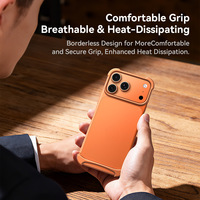Coque de téléphone pour 17 Pro Max, en aluminium, sans cadre, design minimaliste métallique, fabrication CNC, dissipation de chaleur, protection contre les chocs
