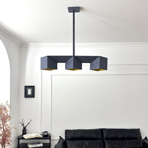 Minimalist Modern Rectangle Chandelier <b>Led</b> <b>Light</b> E27 Switch Control For Hotels And Guesthouses - Product Image 3