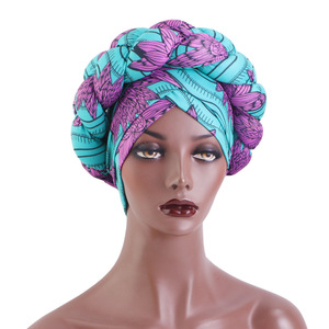 Nouveau foulard africain en polyester à motifs floraux 2026, foulard nigérian pour femmes, foulard de loisirs quotidien, quatre saisons - Product Image 1