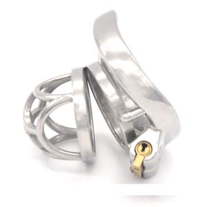 Neue kurze männliche Keuschheit Gerät Penis Ring <span class=keywords><strong>Cock</strong></span> Lock BONDAGE Hülle Freeze Delay Ejakulation BDSM Fetisch für den Menschen - Product Image 2