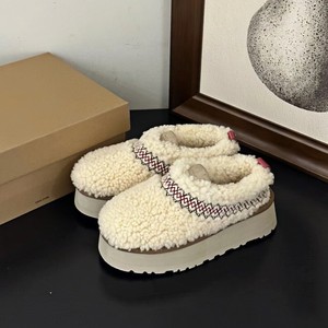 Mules d'hiver en fausse <span class=keywords><strong>fourrure</strong></span> moelleuse à plateforme, dessus en daim, doublure chaude en peluche, pantoufles décontractées à enfiler pour femmes - Vente en gros - Product Image 6