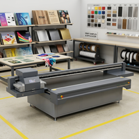 Mesin Printer UV Flatbed 2513L Komersial untuk Kaca & Berbagai Permukaan, Printer Foto UV Flatbed