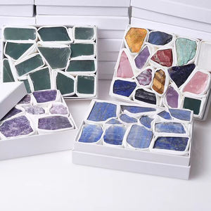 Conjunto de caja de cristal personalizada, piedra Natural curativa, amatista, cuarzo rosa, cristal crudo para regalo - Product Image 3