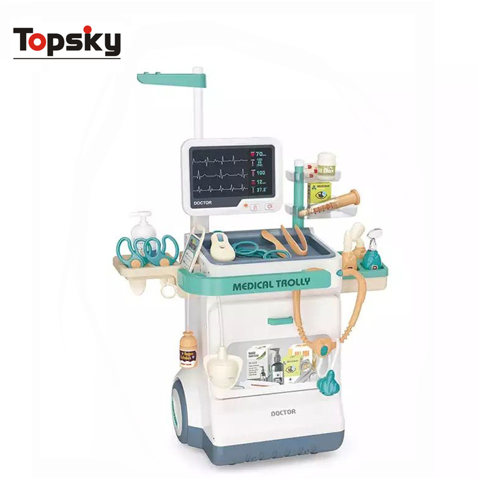 Детский докторский игровой набор Topsky, забавная настольная техника для лечения с докторскими инструментами, Детские ролевые игры, дошкольные игрушки