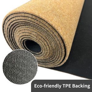 Vente directe usine de tapis en rouleau antidérapants modernes pour extérieur, design brossé plat, imitation palmier de <span class=keywords><strong>coco</strong></span>, en polyester fabriqué à la machine - Product Image 2