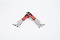 Couteau à bander professionnel en acier inoxydable traité thermiquement, spatule multifonctionnelle, couteau à bander pour plaques de plâtre avec poignée en TPR