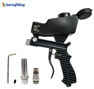 Red <b>Sandblaster</b> Spray Gun Pressure Feed Abrasive Sandblasting Tool for Metal Surface Rust Removal High Productivity Long Service - Product Image 5