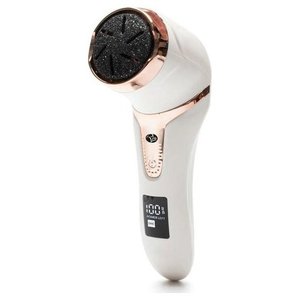 Lima Eléctrica para Pies Go Smooth, Color Blanco y Oro Rosa, Recargable por USB, con Pantalla, Pedi5 - Product Image 2