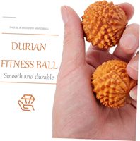 Bolas de masaje de madera con forma de durián para aliviar el estrés y hacer ejercicio con los dedos