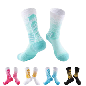 Custom Sports <b>Socks</b> With Logo Thickened Cushion Crew <b>Socks</b> for Basketball Running Gym Men Women Gradient Color Fashion - Product Image 1