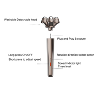 Nouveau Produit 2026 3D Multi Sculpt Rotating Facial Wand Handheld Spin Masajeador Facial Roller Glidelif Face Massager