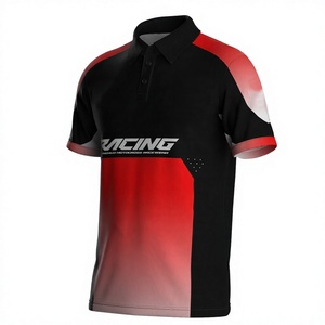 Nueva camiseta Polo de motocross transpirable estampada de manga corta para carreras, colores personalizables y logotipo para motociclistas callejeros - Product Image 1