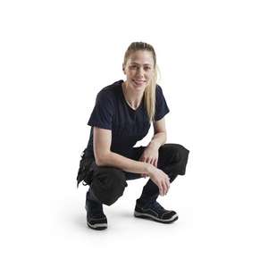 BLAKLADER - 719216458699D19 Pantalones artesanos elásticos de 4 vías para mujer Azul marino oscuro/Negro-PANTALÓN DE TRABAJO EAN 7330509741764 - Product Image 4