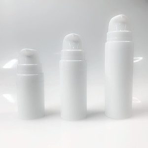 White PP Plastic <b>Vacuum</b> Bottles 5ml 10ml 15ml Press Type For Lotion Cosmetic Essence Dispensing Face Use - Product Image 3
