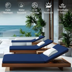 Outdoor Sofa <b>Cushion</b> 41.3x21.7in Water Resistant Seat <b>Back</b> Cover for Patio Chair Recliner Home Use - Product Image 3