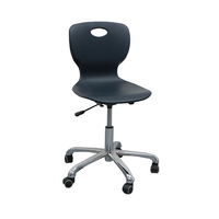 Chaise d'enseignant pivotante à cinq griffes au design moderne pour le bureau d'école Chaise de bureau à domicile Chaise de laboratoire pivotante avec poulie