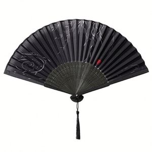 Éventail à main écologique de 8 pouces, art populaire, musique, bambou, nouvel an chinois, décoration de la maison, cadeau promotionnel d'entreprise, peint à la main, 33 cm - Product Image 5