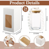 Coffrets cadeaux d'exposition en verre de sublimation blanche 16 oz tasses en verre pochette à bulles en carton emballage de boîte à lunettes d'expédition de gobelet