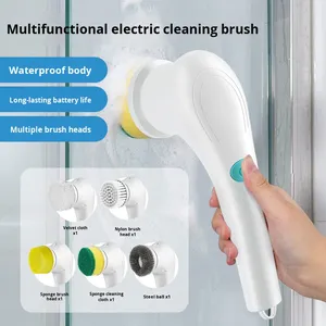 Brosse de nettoyage électrique portative, alimentée par batterie au lithium 800mAh, <span class=keywords><strong>3800</strong></span> tr/min, pour salle de bain, cuisine, vaisselle - Product Image 4