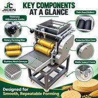 Machine automatique de formage de tortillas pour wraps de poulet - Machine à tortillas et à pain plat de haute précision, motorisée, 220V/110V