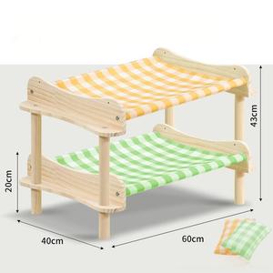 3-<strong>Tier</strong> Solid Wood <strong>Cat</strong> <strong>Bed</strong> with Sisal Pad - Extra Large Multi-Functional Scratching &amp; Resting Perch for All Seasons - Product Image 6