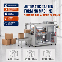 Machine automatique de formage de cartons pour carton ondulé, érigeuse de cartons et scelleuse de fonds avec ruban adhésif