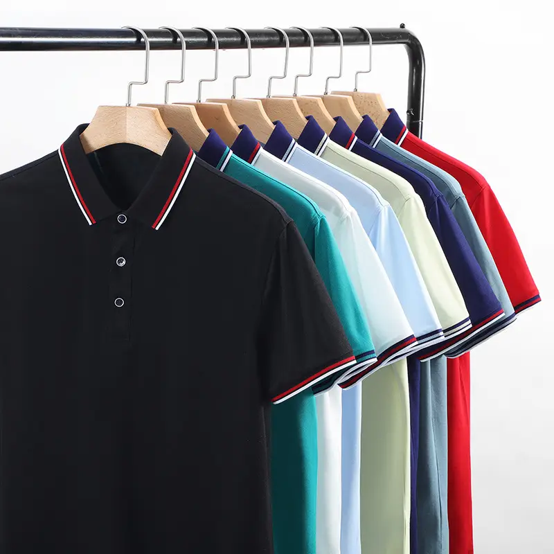 T-shirt Wholesale Custom High Quality Plain Color Blank Men T-shirt Short Sleeves Polo T Shirt Office Team Summer