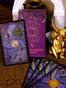 Baraja de <span class=keywords><strong>Tarot</strong></span> Espejo Roto Quinta Edición Versión Simplificada, Estilo Vidriera Pintada. - Product Image 5