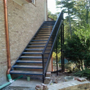 Le Migliori Ringhiere in Vetro per Scale, Design Moderno, Scale in Acciaio al Carbonio, Finitura Antiruggine, Facile Installazione per Uso Esterno - Product Image 2