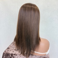 Peluca de Cabello Humano Virgen Natural con Frente de Encaje 13x4, Doble Trama, Color Marrón Oscuro, Línea de Cabello Natural