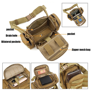 Sac à bandoulière et sac banane convertible <span class=keywords><strong>3</strong></span>-en-1 de style tactique, sac <span class=keywords><strong>utilitaire</strong></span> multi-poches pour l'extérieur avec pochettes détachables - Product Image 5