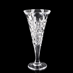 Flûte à champagne élégante en verre côtelé personnalisée, gobelet à vin vintage, coupe à pied transparente pour mariage, fête et usage quotidien - Product Image 3