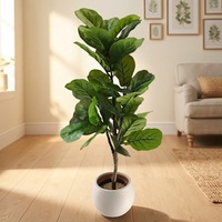 Arbre artificiel Ficus lyrata, plante verte artificielle en pot pour la décoration de la maison, du bureau, de l'hôtel, des mariages, vente en gros