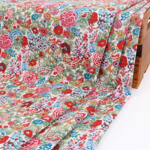 No MOQ Popular Custom Cotton Poplin Floral Printed Fabric Cotton Fabric for Baby Clothing For Garment Dress Shirt Pajamas