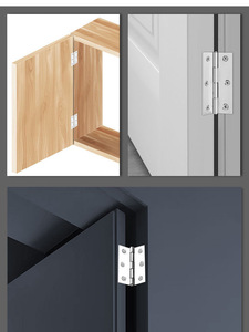 Petites charnières <span class=keywords><strong>de</strong></span> <span class=keywords><strong>porte</strong></span> plates en acier inoxydable, série mini, <span class=keywords><strong>de</strong></span> 1,5 à 4 pouces, design moderne pour cuisine, salon, appartement - Product Image 2
