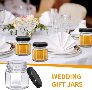 Vente en gros d'usine - Pots en verre carrés pour confiture avec couvercle à vis - Pots à miel - Product Image 3