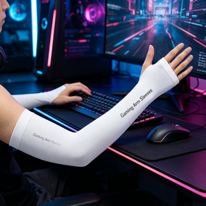 Manchettes de bras de gaming rafraîchissantes avec trou pour le pouce, couleurs personnalisées avec logo, pour joueurs e-sport professionnels - Product Image 1