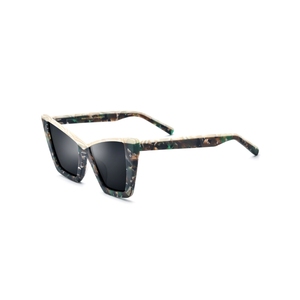 Gafas de Sol Redondas Ovaladas de Acetato con Logotipo Personalizado, Montura Completa, Lentes Polarizadas de Espejo, Protección UV, Unisex, Moda para Adultos - Product Image 2