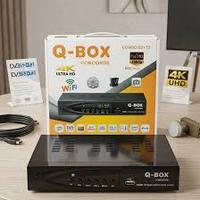 Récepteur Combo Q-BOX DVB T2+S2 pour l'Afrique, Décodeur TV Numérique HD H.264, Prise en Charge du WiFi, 4K, TV Terrestre et Satellite