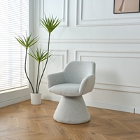 Fauteuil de salon moderne à base pivotante, rembourré, élégant, en tissu doux, pour salon, chambre à coucher, hôtel