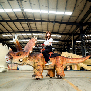 Dinosaurio Animatrónico Montable - Jinete de Dinosaurio Eléctrico Caminador Operado con Monedas para Zonas de Juego Comerciales - Product Image 1