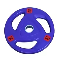 Ensemble de fitness à domicile Plaques Tri-Grip Plaque de <span class=keywords><strong>disque</strong></span> d'haltérophilie en fonte 1.25kg-25kg Caoutchouc pour <span class=keywords><strong>musculation</strong></span> - Product Image 4