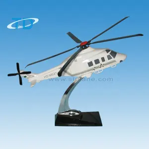 Ab-139 1:54 31Cm Betonnen Helikopters Hars Vliegtuig Model Samenwerking Relatiegeschenk