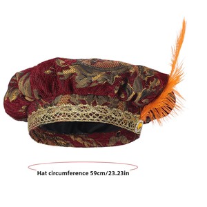 Disfraz de Rey Medieval Renacentista Tudor para Hombre, Chaleco Bordado, Pantalones Tipo Calabaza, Conjunto con Sombrero - Product Image 4