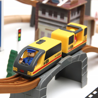 Chemins de train en bois de 92 pièces avec table pour jouets de train pour enfants