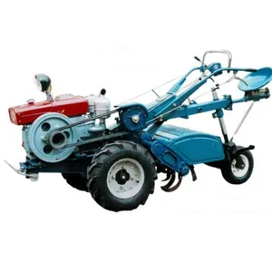 Motor diesel mini tractor agricultura agrícola Multi-funcional de Timón de potencia 8HP 15 hp caminando tractor